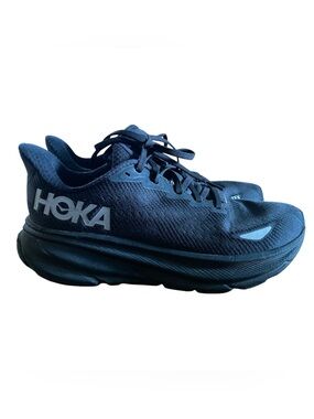 Women’s HOKA black running shoes, Waterproof, Rubber Sole, Reflective Details